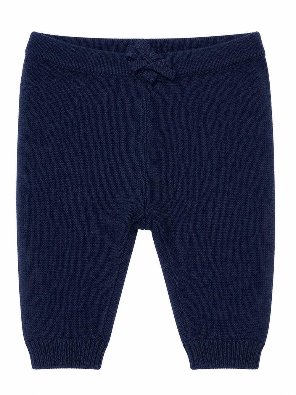 GAP Navy Knit Baby Pants with Bow Waist